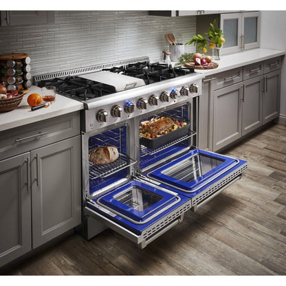 Thor Kitchen 48-Inch 6.7 cu. ft. Professional Gas Range in Stainless Steel with Double Oven HRG4808U