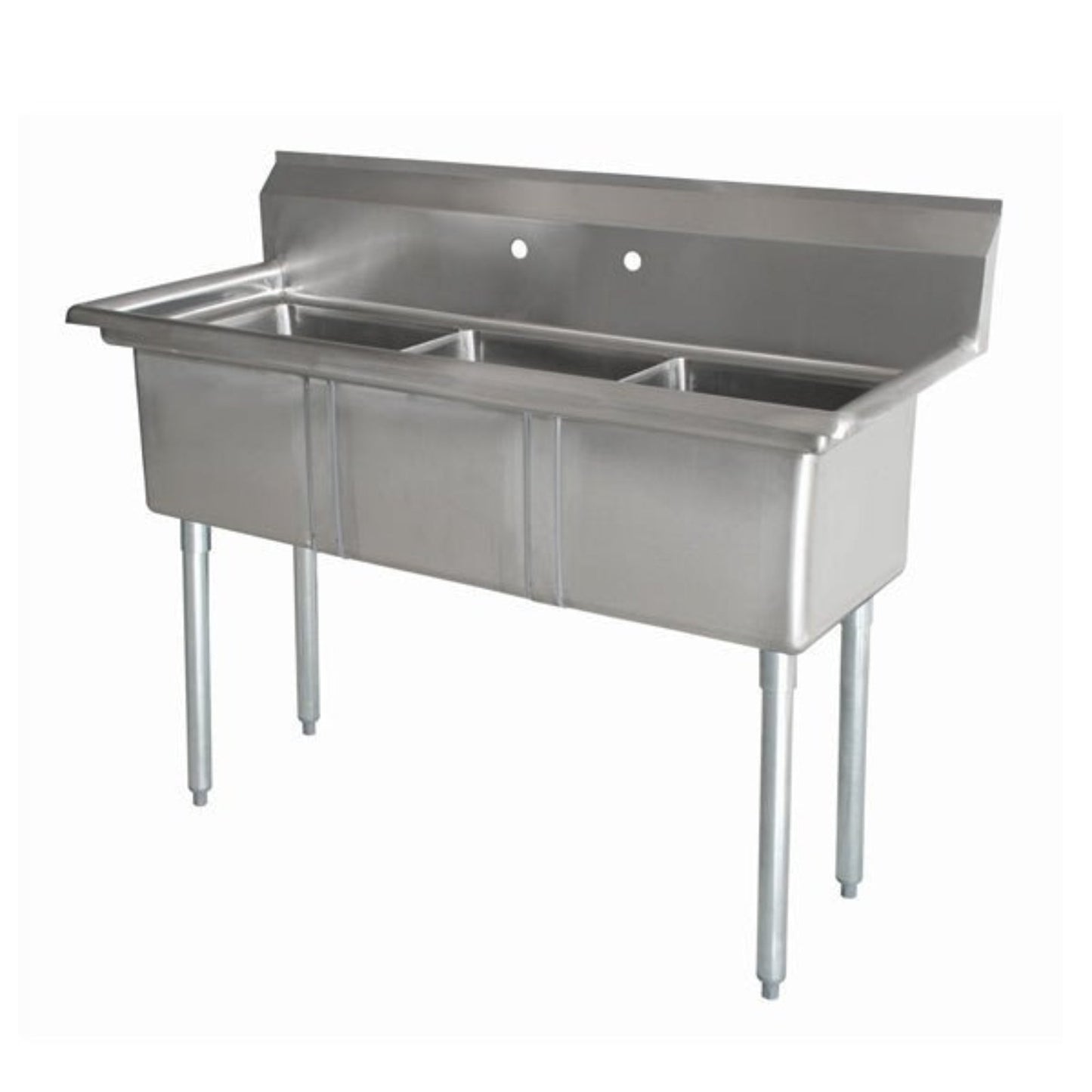 Omcan Three Tub Sink 10X14X10  with Center Drain - 43758