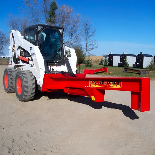 TM Manufacturing Heavy-Duty Skid Steer Log Splitter Attachment - 30-HD