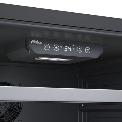 Avallon 30 Inch Wide 172 Can Energy Efficient Beverage Center with LED Lighting, Double Pane Glass, Touch Control Panel and Lockable Doors - ABR152SGDUAL