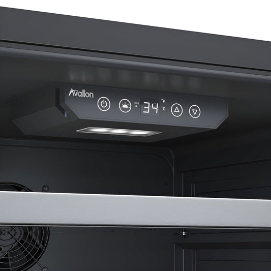 Avallon 48 Inch Wide 280 Can Energy Efficient Beverage Center with LED Lighting, Double Pane Glass, Touch Control Panel and Lockable Doors - ABR242SGDUAL