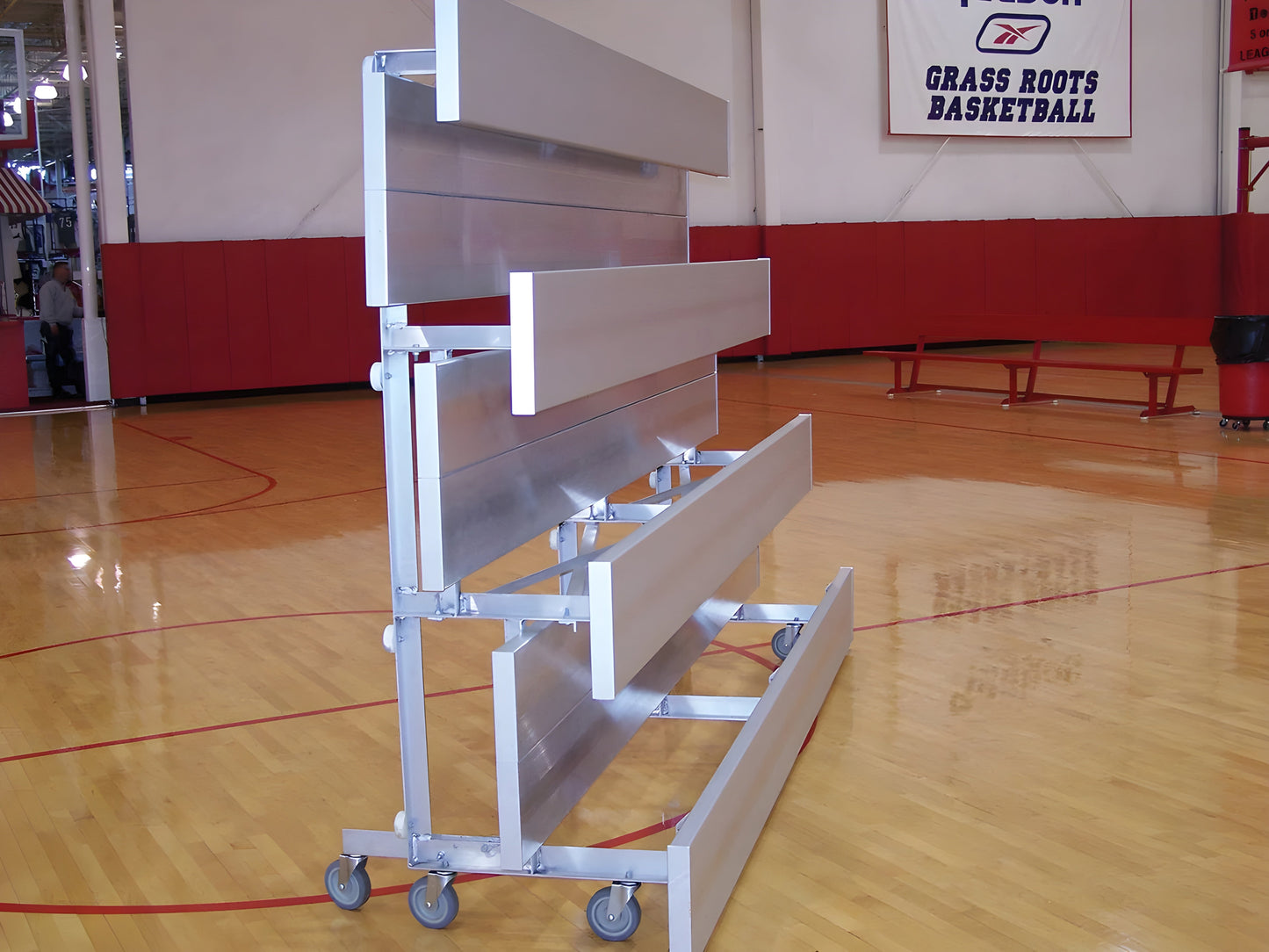 Trigon Sports 2 ROW 15' Deluxe Tip-n-Roll Bleacher - BL215TRD