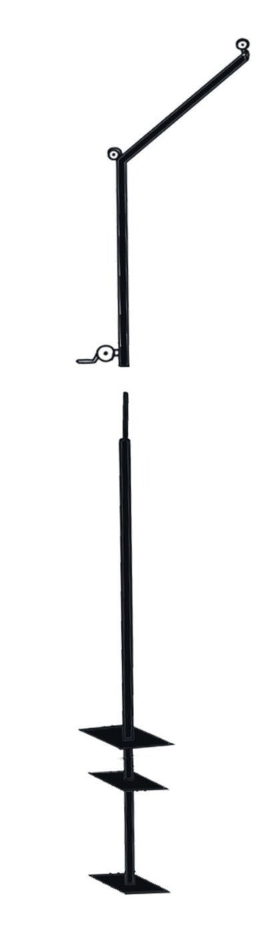 Trigon Sports Cantilever Batting Cage Pole with Winch & Ground Sleeve BCFRM - BCFRM