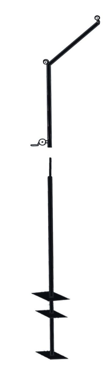 Trigon Sports Cantilever Batting Cage Pole with Winch & Ground Sleeve BCFRM - BCFRM