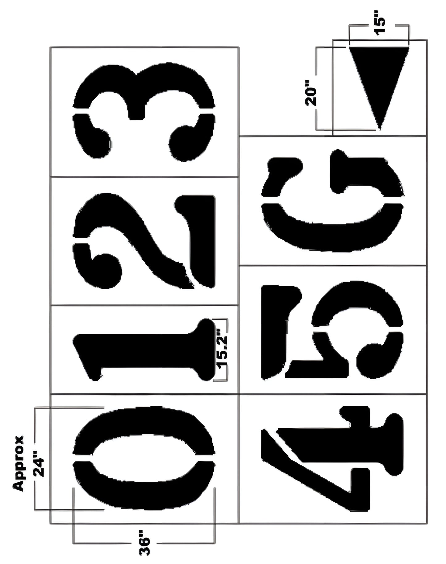 Trigon Sports 3 ft. Football Marking Kit - 0.062 in. Polyethylene Stencil - FMK3D