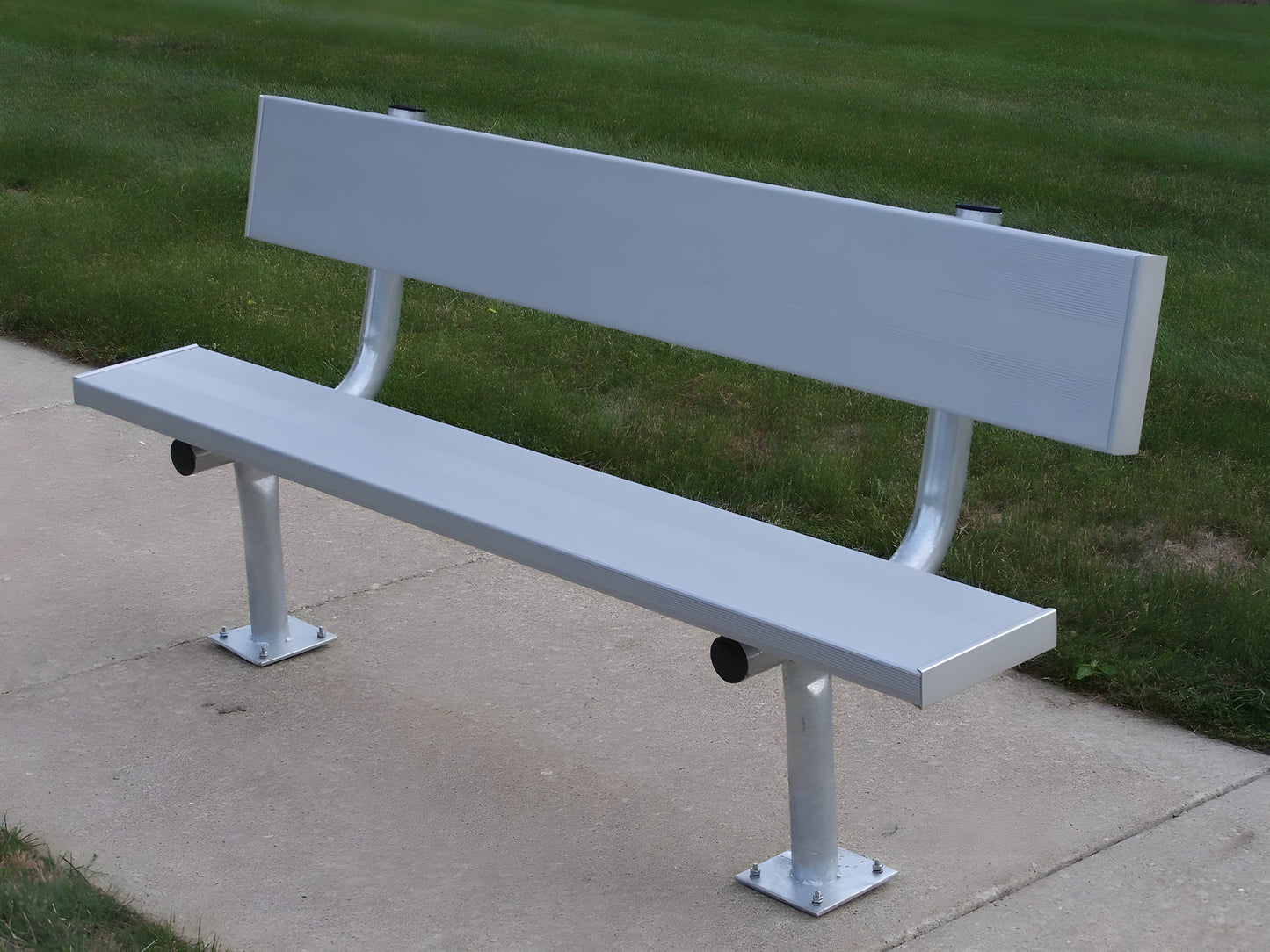 Trigon Sports 8 ft. Surface Mount Team Bench with Back - PB08SMB