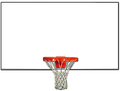Trigon Sports Steel Rectangular White Backboard  -  BBSRW