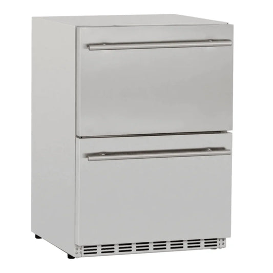 TrueFlame 24 Deluxe Outdoor Rated Drawer Fridge - TF-RFR-24DR2-A