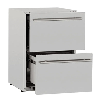TrueFlame 24 Deluxe Outdoor Rated Drawer Fridge - TF-RFR-24DR2-A
