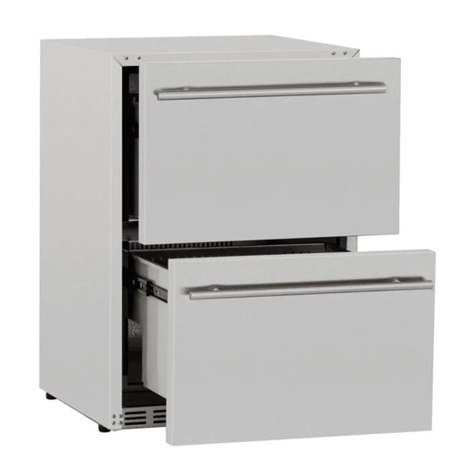 TrueFlame 24 Deluxe Outdoor Rated Drawer Fridge - TF-RFR-24DR2-A