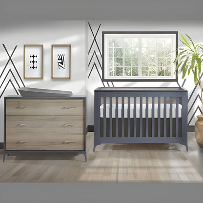 Tulip - Metro Convertible Crib and 3 Drawer Dresser XL - TU2506