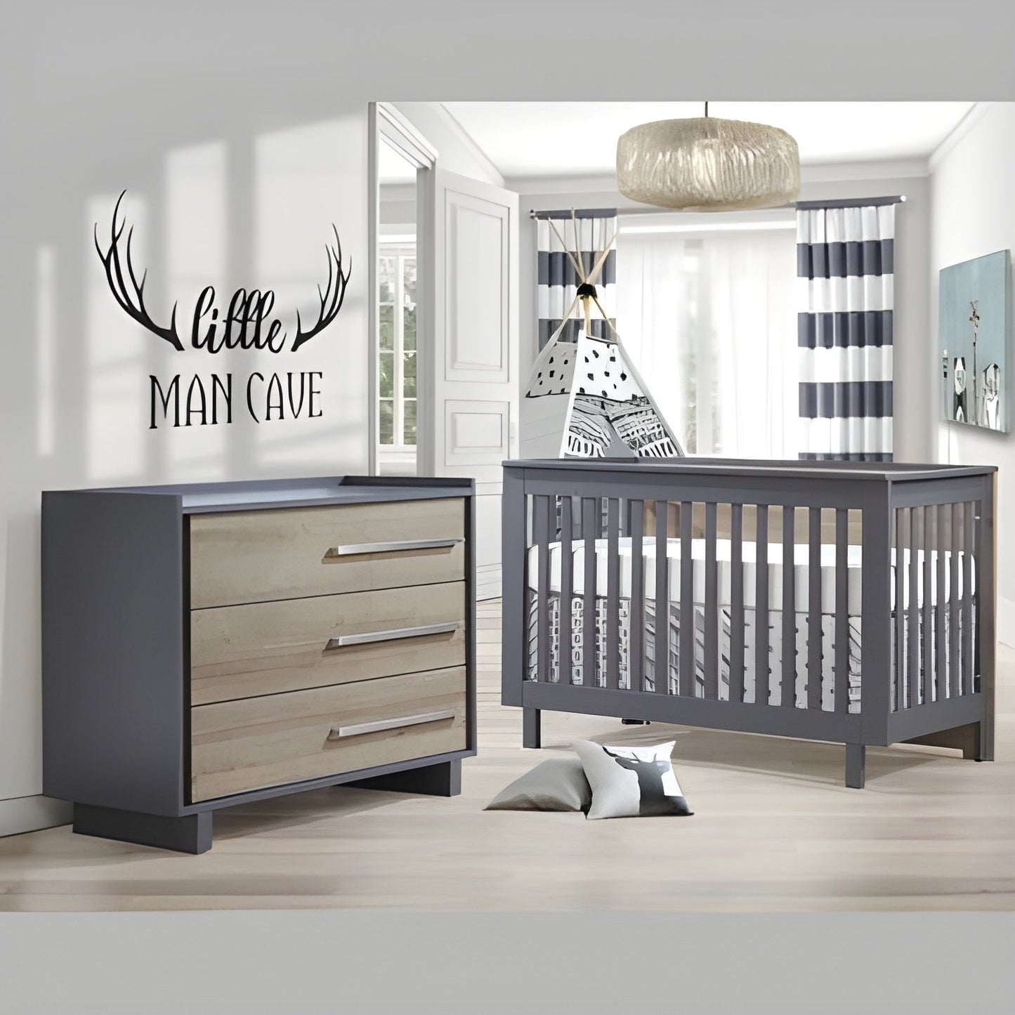 Tulip Urban Collection Convertible Crib and 3 Drawer Dresser XL 2-Piece Set - TU1506-TU1534-20