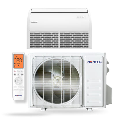 Pioneer Quantum Ultra 24,000 BTU 20 SEER2 230V Floor/Ceiling/Low-Wall Ductless Mini-Split Air Conditioner Inverter Heat Pump Full Set - UYT024GLSI24RL