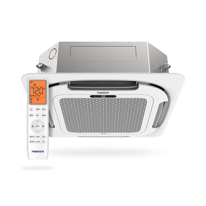 Pioneer Multi Zone 18,000 BTU Quantum Ultra Ceiling Cassette Indoor Section Ductless Mini-Split Wi-Fi Inverter++ Air Conditioner Heat Pump 230V
