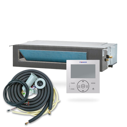 Pioneer Multi Zone 9,000 BTU Quantum Ultra Ceiling Concealed Indoor Section Ductable Mini-Split Wi-Fi Inverter++ Air Conditioner Heat Pump 230V