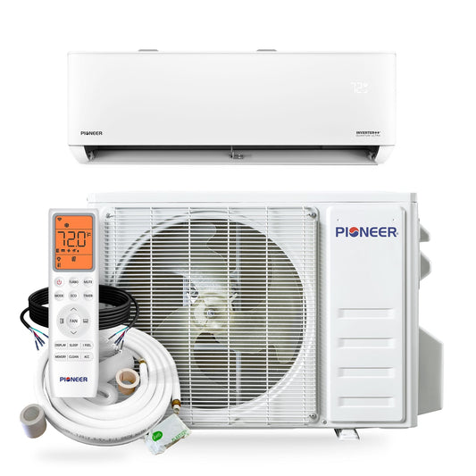 Pioneer Quantum Ultra 9,000 BTU 24 SEER2 230V High-Wall Ductless Energy-Star Mini-Split Air Conditioner Inverter Heat Pump Full Set - WYT009GLSI24RL