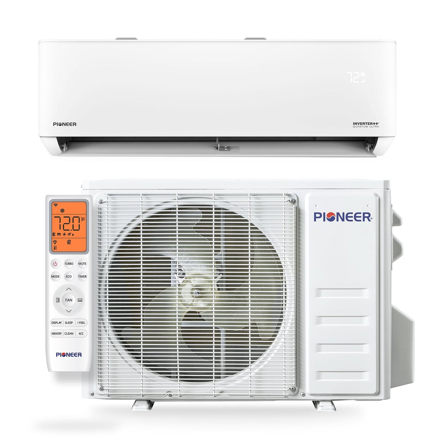 Pioneer Quantum Ultra 9,000 BTU 24 SEER2 115V High-Wall Ductless Energy-Star Mini-Split Air Conditioner Inverter Heat Pump Full Set - WYT009ALSI24RL