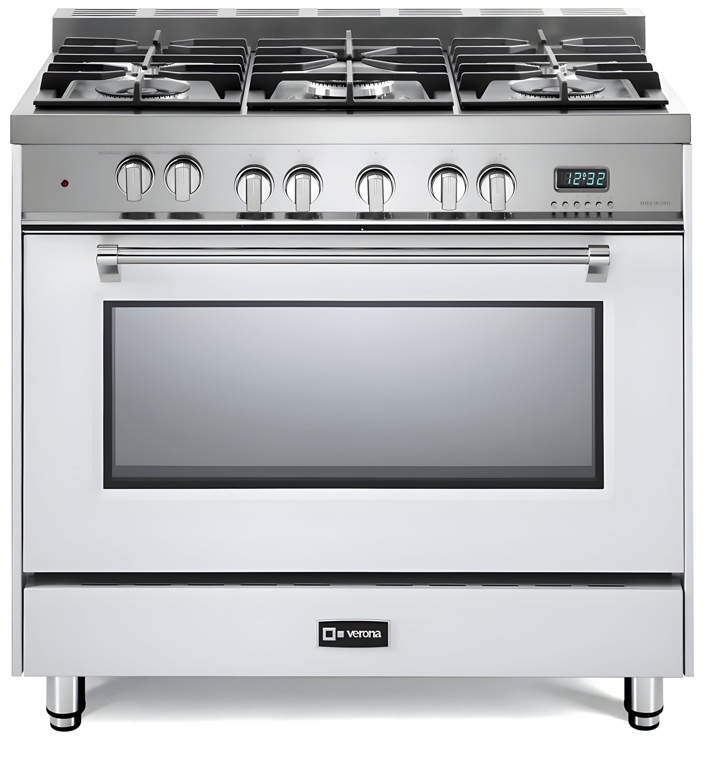 Verona  -25% - Prestige 36" Dual Fuel Double Oven Range - 5 Burners - Stainless Steel, Matte Black, White - VPFSGE365DSS