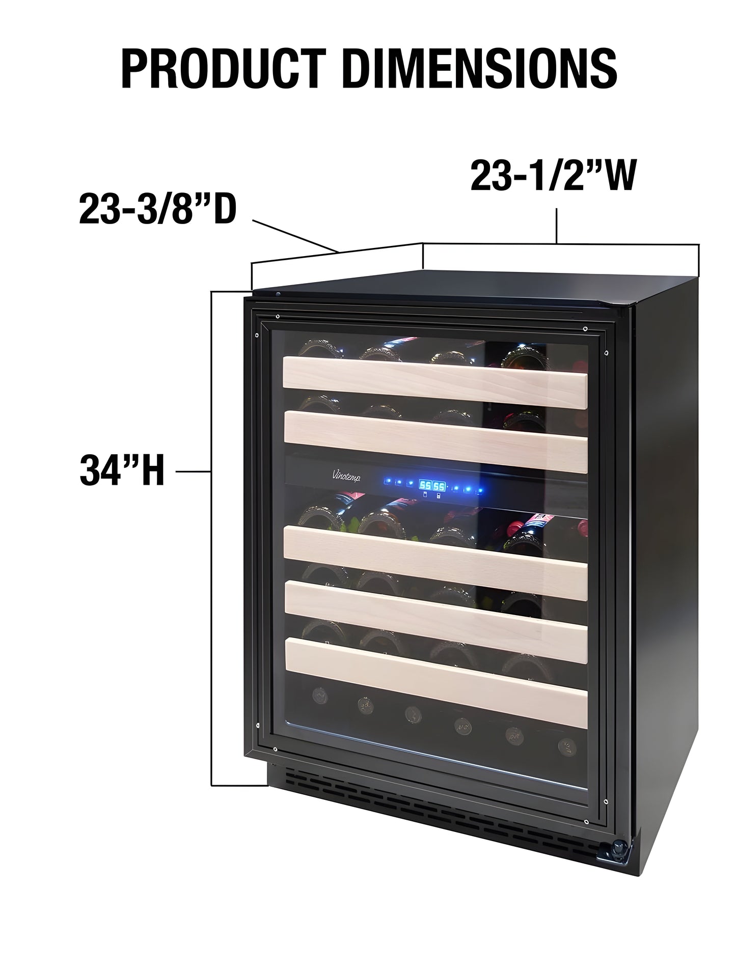 Vinotemp 24-Inch Panel-Ready Wine Cooler - VT-24PR46
