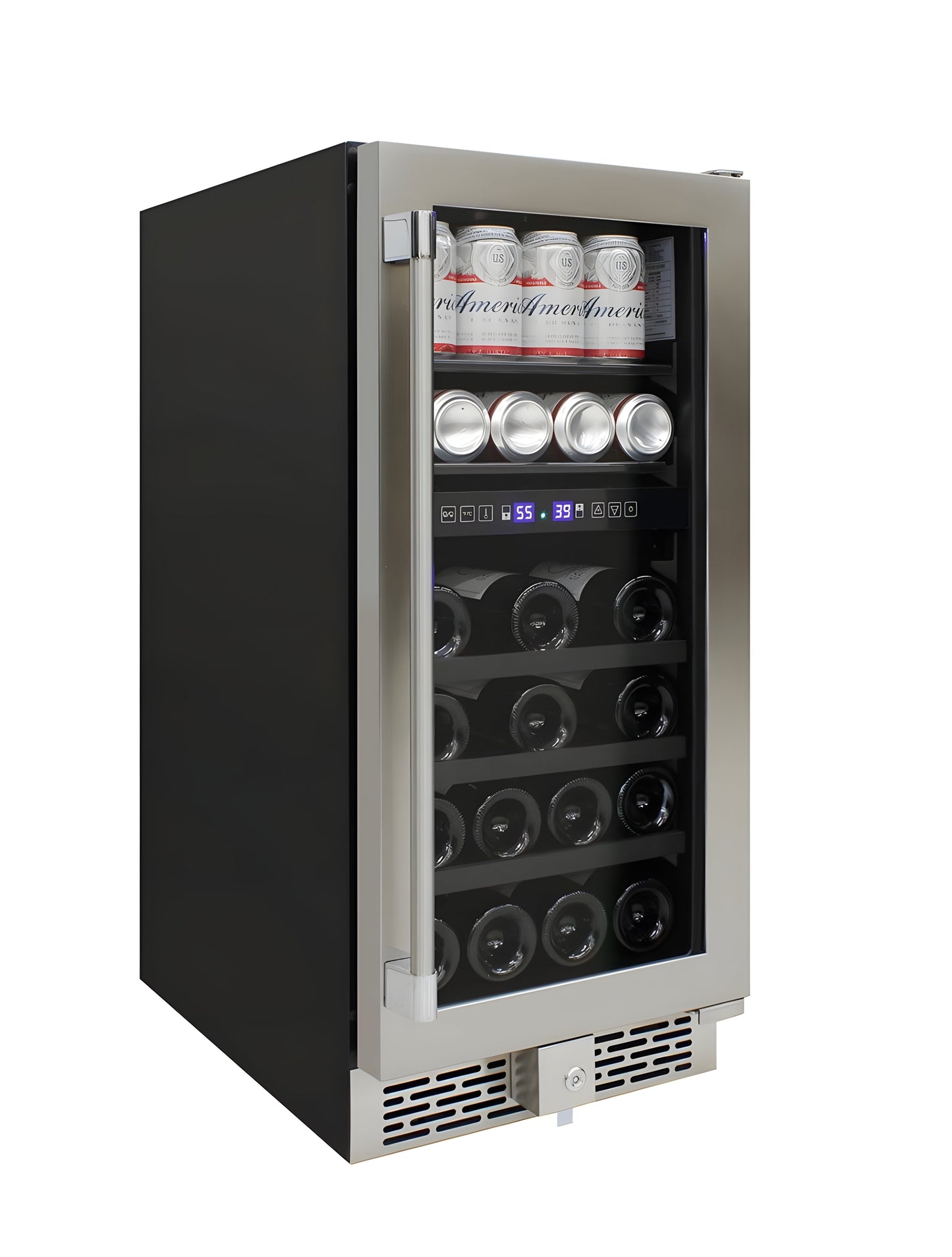 Vinotemp 15-Inch Outdoor Dual-Zone Wine & Beverage Cooler - VT-OUTDR15GD