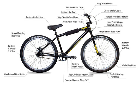 Eastern Big Reaper LTD 26" BMX Cruiser - Yellow