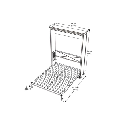 Queen Murphy Bed, Walnut Coventry Series by Leto Muro
