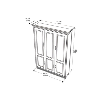 Queen Murphy Bed, Walnut Coventry Series by Leto Muro