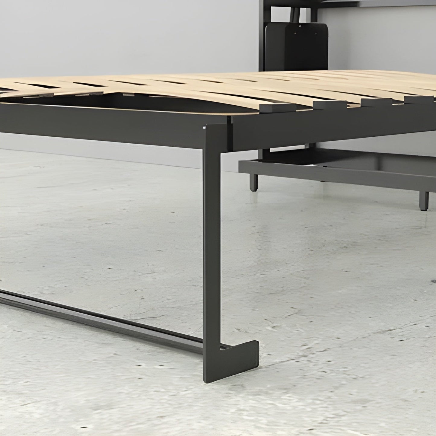 Queen Murphy Bed w/ Storage Cabinets, Walnut, by Leto Muro