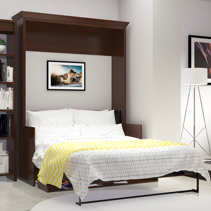 Murphy Bed With Desk, Queen Size, Coventry Walnut by Leto Muro