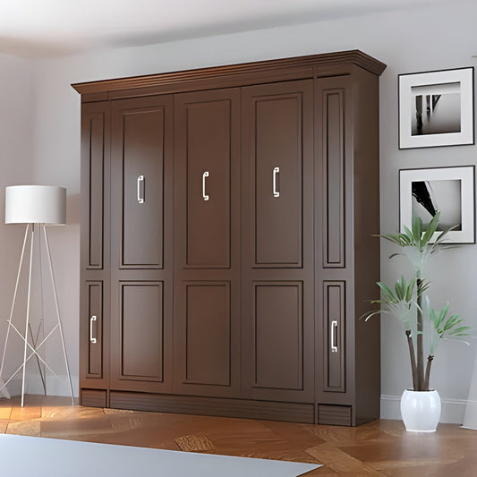 Leto Muro Queen Murphy Bed w/ Storage, Walnut Coventry Series by Leto Muro