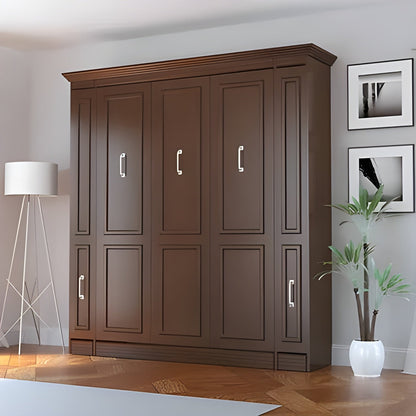 Leto Muro Queen Murphy Bed w/ Storage, Walnut Coventry Series by Leto Muro