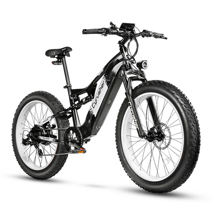 Cyrusher Montta All-Terrain Full Suspension Ebike | 750W 17Ah - US-MNTA-WH